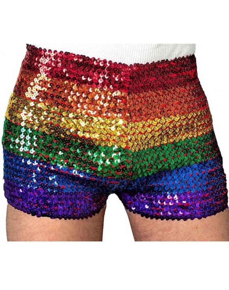 Rainbow Sequin Shorts